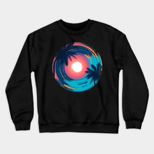 Colorful Beach Sunset Summer Design Crewneck Sweatshirt